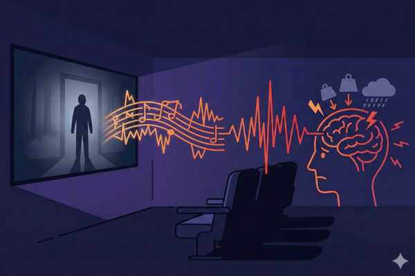 映画のサウンドトラックが『不安を煽る効果』を持つ図解画像