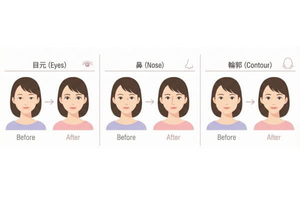 簡単な美容整形の図解画像