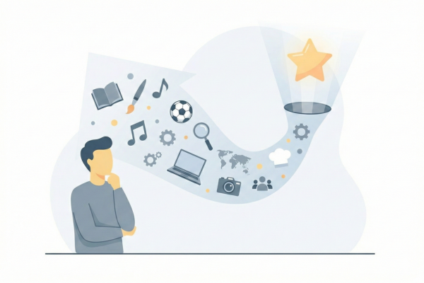 自分の興味のあること、やりたいことを探す図解画像