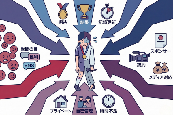 タレントやスポーツ選手のプレッシャーの図解画像