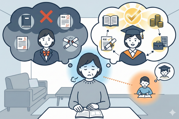 自分の学歴に後悔がある親のイメージ画像