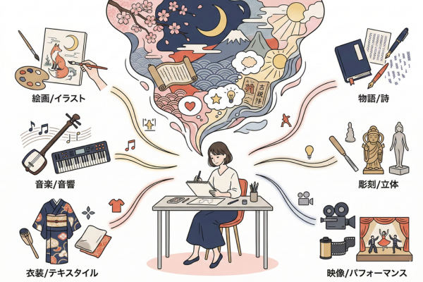 世界観を表現しているアーティストの図解画像